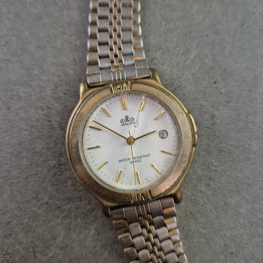 Klassische Unisex Uhr Meister Anker mit Datum und Bicolor-Band