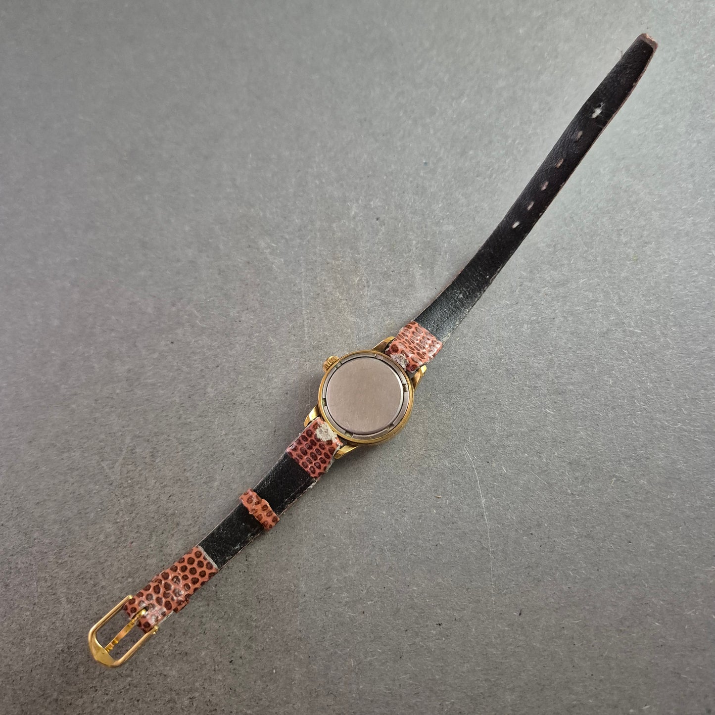 Vintage Damen Uhr ZARIA 17 Rubis mit Gold und Krokoband