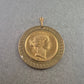 Vintage Medaillon Anhänger – Antikes Münzdesign in Goldoptik