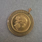Vintage Medaillon Anhänger – Antikes Münzdesign in Goldoptik