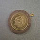 Vintage Medaillon Anhänger – Antikes Münzdesign in Goldoptik