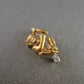 Vergoldete Affen Brosche mit Strasssteinen – Verspieltes Design