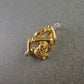 Vergoldete Affen Brosche mit Strasssteinen – Verspieltes Design