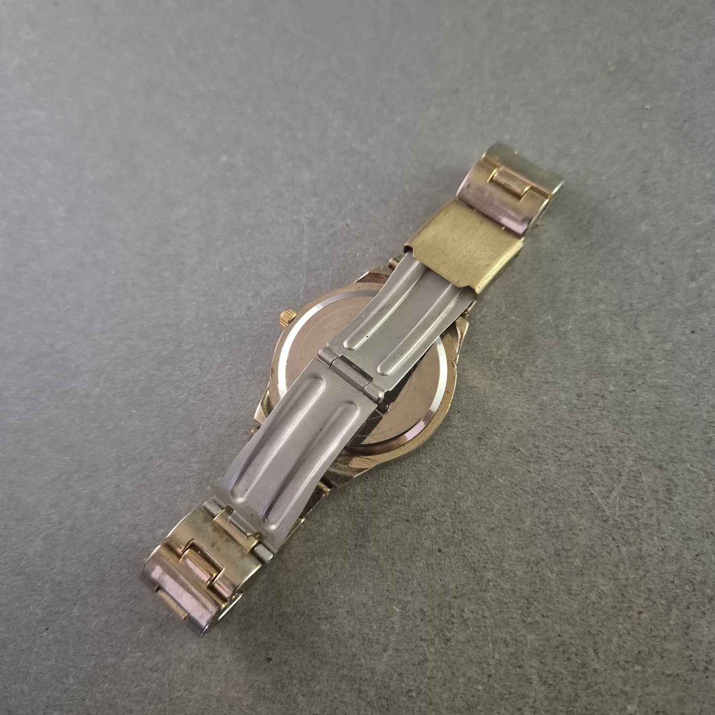 Time Elements Damen Uhr mit Blauem Zifferblatt und Goldarmband