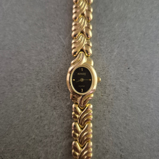 Elegante Rivado Damen Uhr – Goldfarben mit filigranem Armband