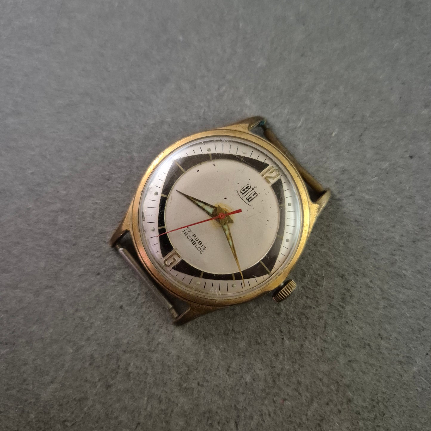 Defekte Vintage GH Herren Uhr – 17 Rubis Handaufzug