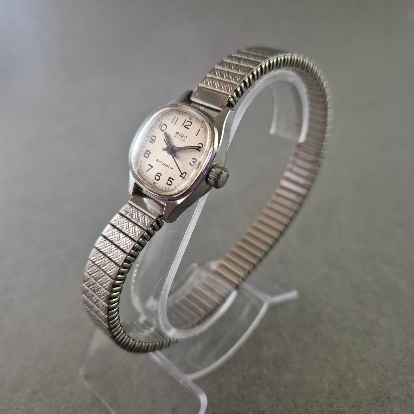 BWC Swiss Herren Uhr – Vintage Automatic mit Edelstahlband