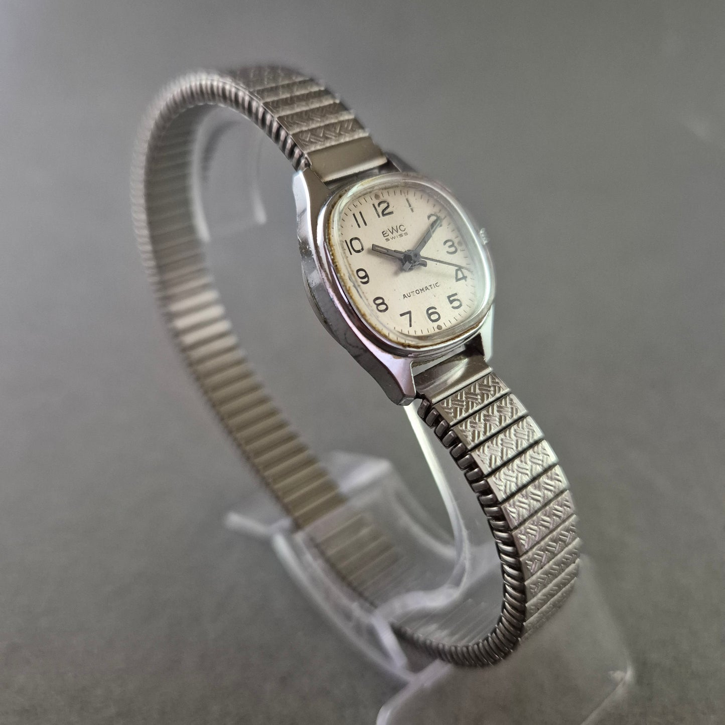 BWC Swiss Herren Uhr – Vintage Automatic mit Edelstahlband