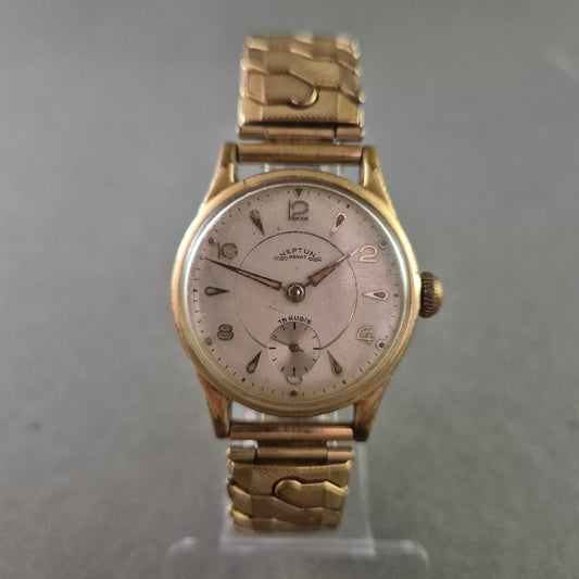 Neptun Herren Uhr – Vintage Handaufzug mit 15 Rubis