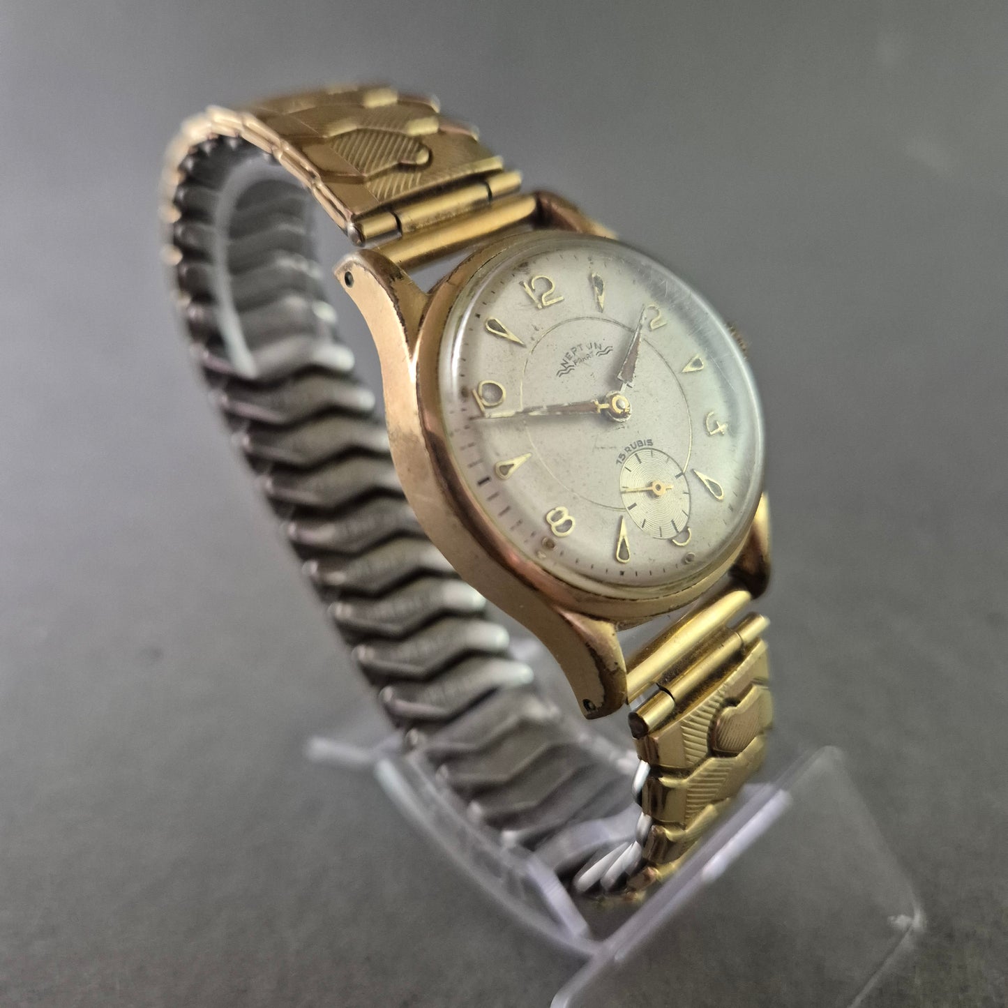 Neptun Herren Uhr – Vintage Handaufzug mit 15 Rubis