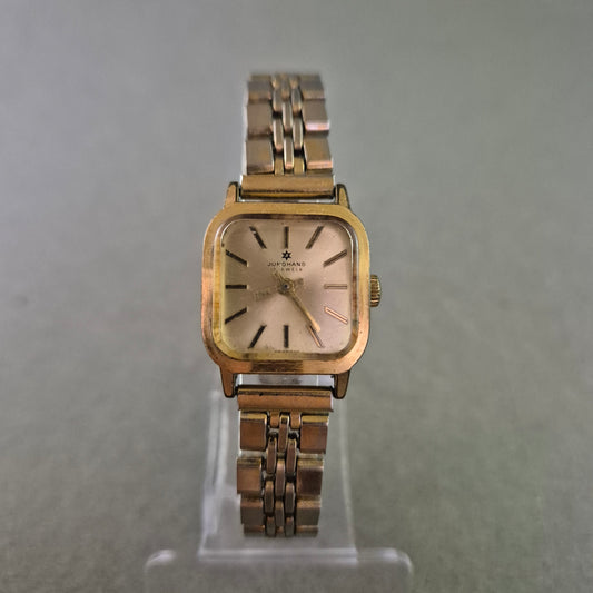 Junghans Damen Uhr – Vintage Design mit eckigem Gehäuse