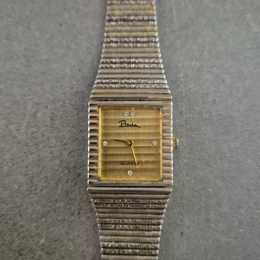 Primada Herren Uhr – Vintage Quarz mit Strukturarmband