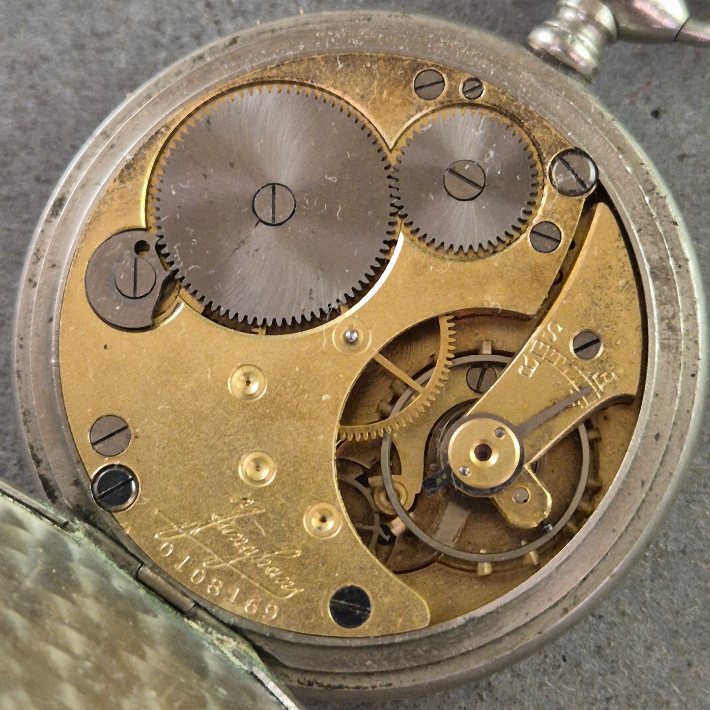 Antike Herren Taschenuhr – Defekt ohne Glas