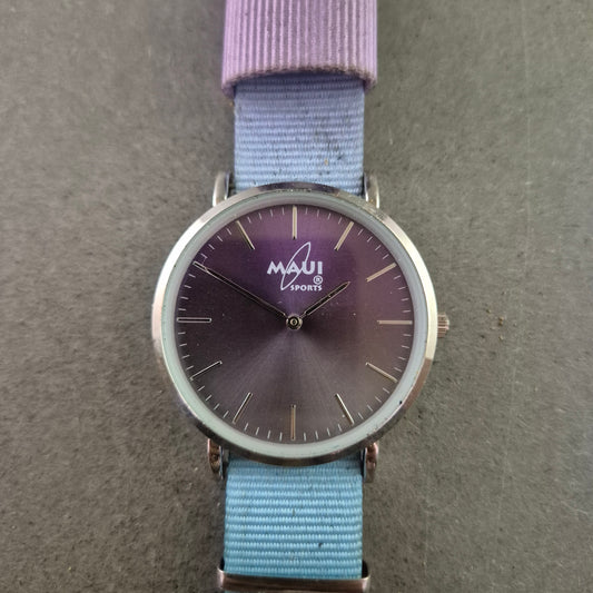 Maui Sports Unisex Uhr – Buntes Textilarmband mit Quarzwerk