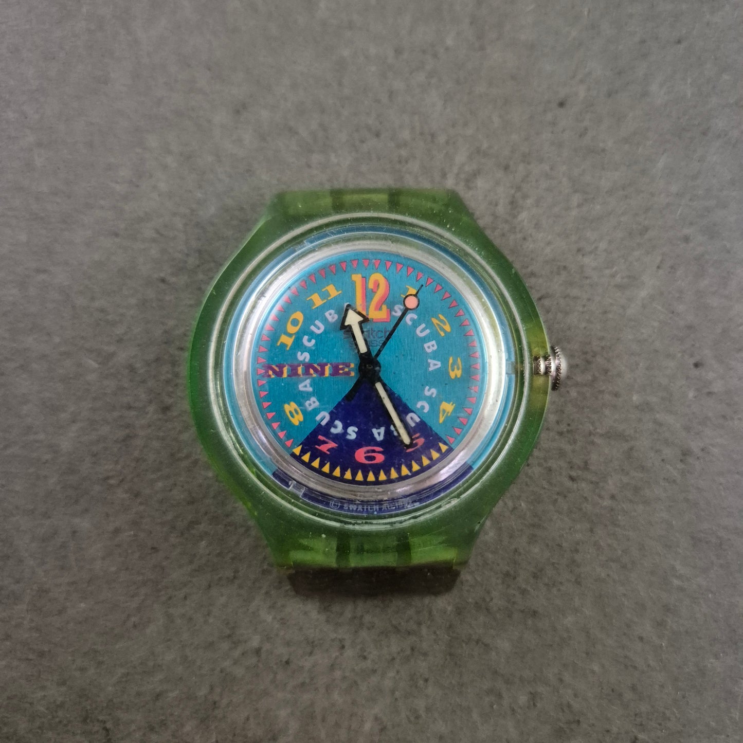 Swatch Scuba Uhr – Defekt mit grünem Gehäuse