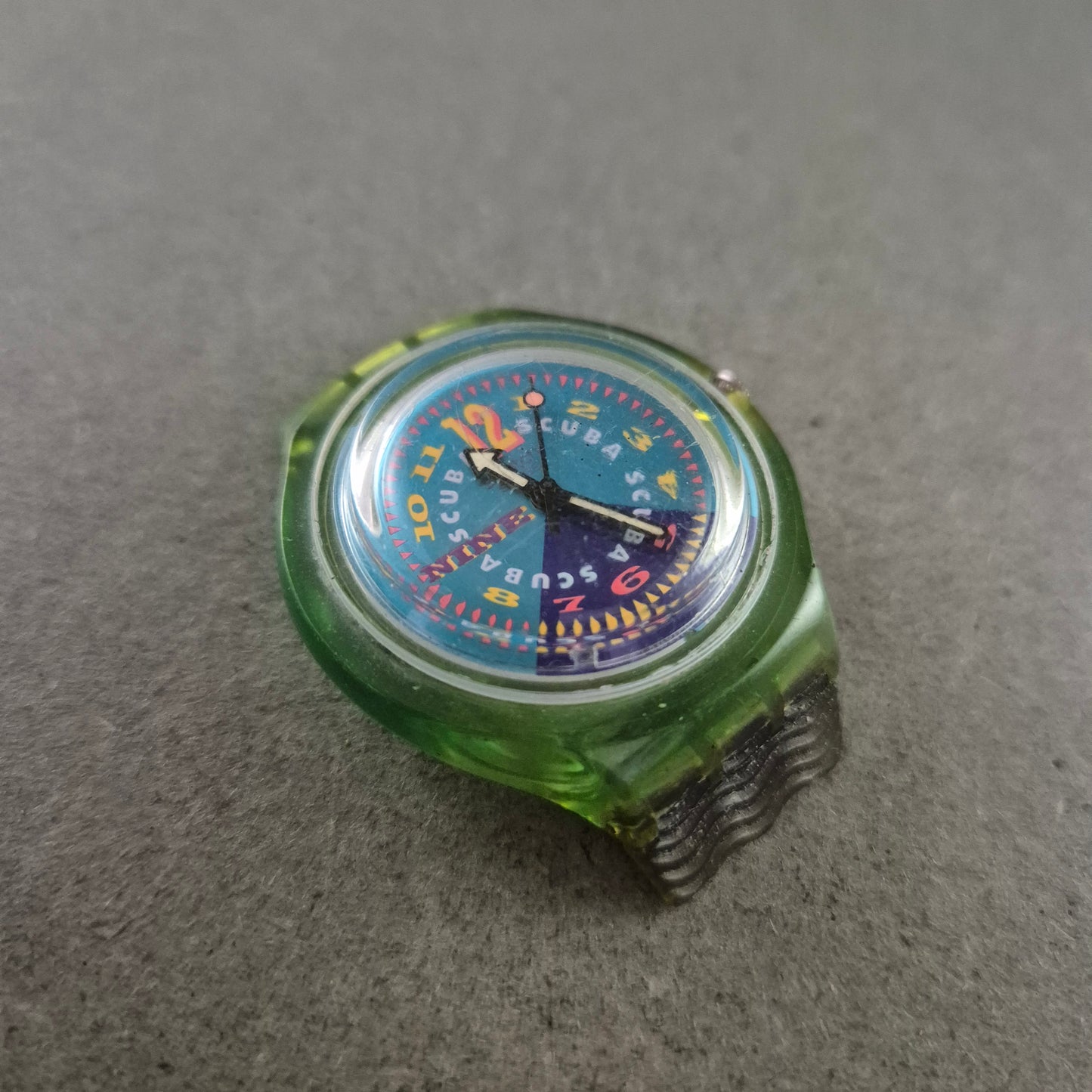 Swatch Scuba Uhr – Defekt mit grünem Gehäuse