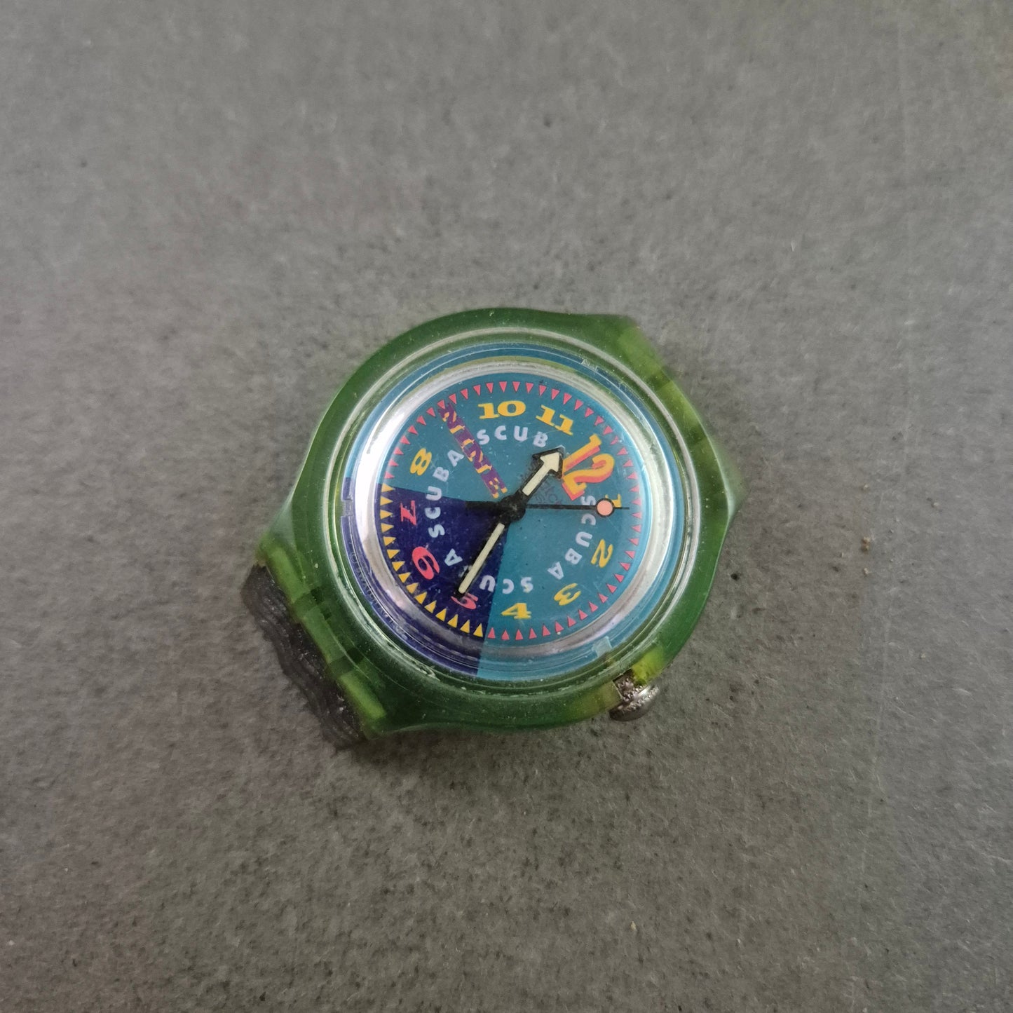 Swatch Scuba Uhr – Defekt mit grünem Gehäuse