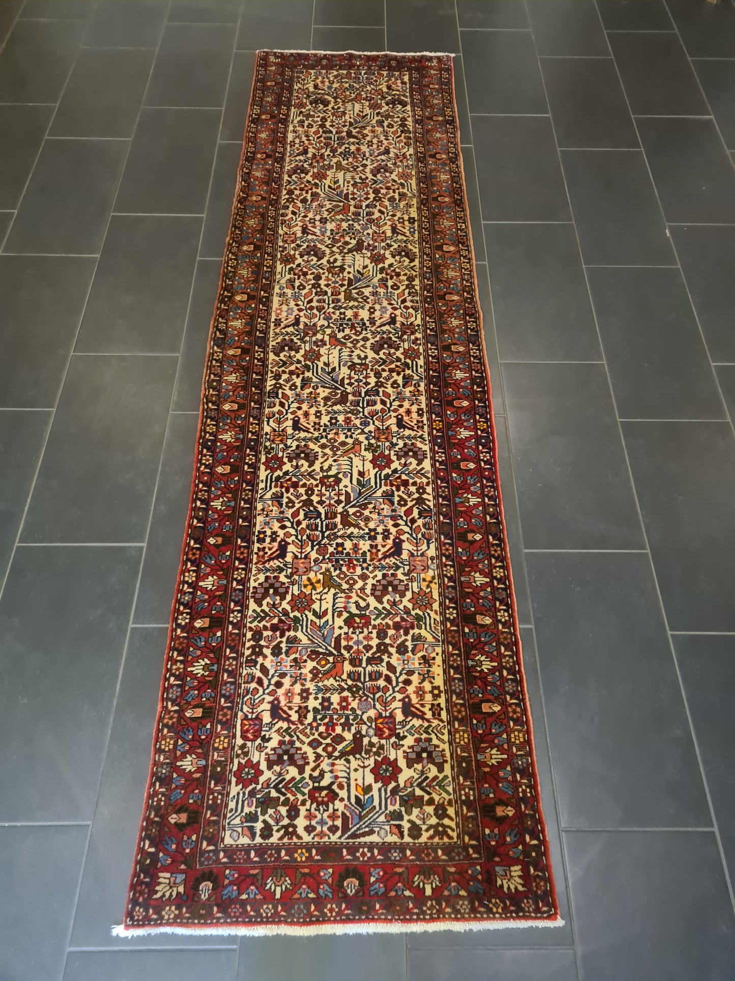 Perserteppich Orientteppich Handgeknüpfter Teppich Malaya 300x80cm