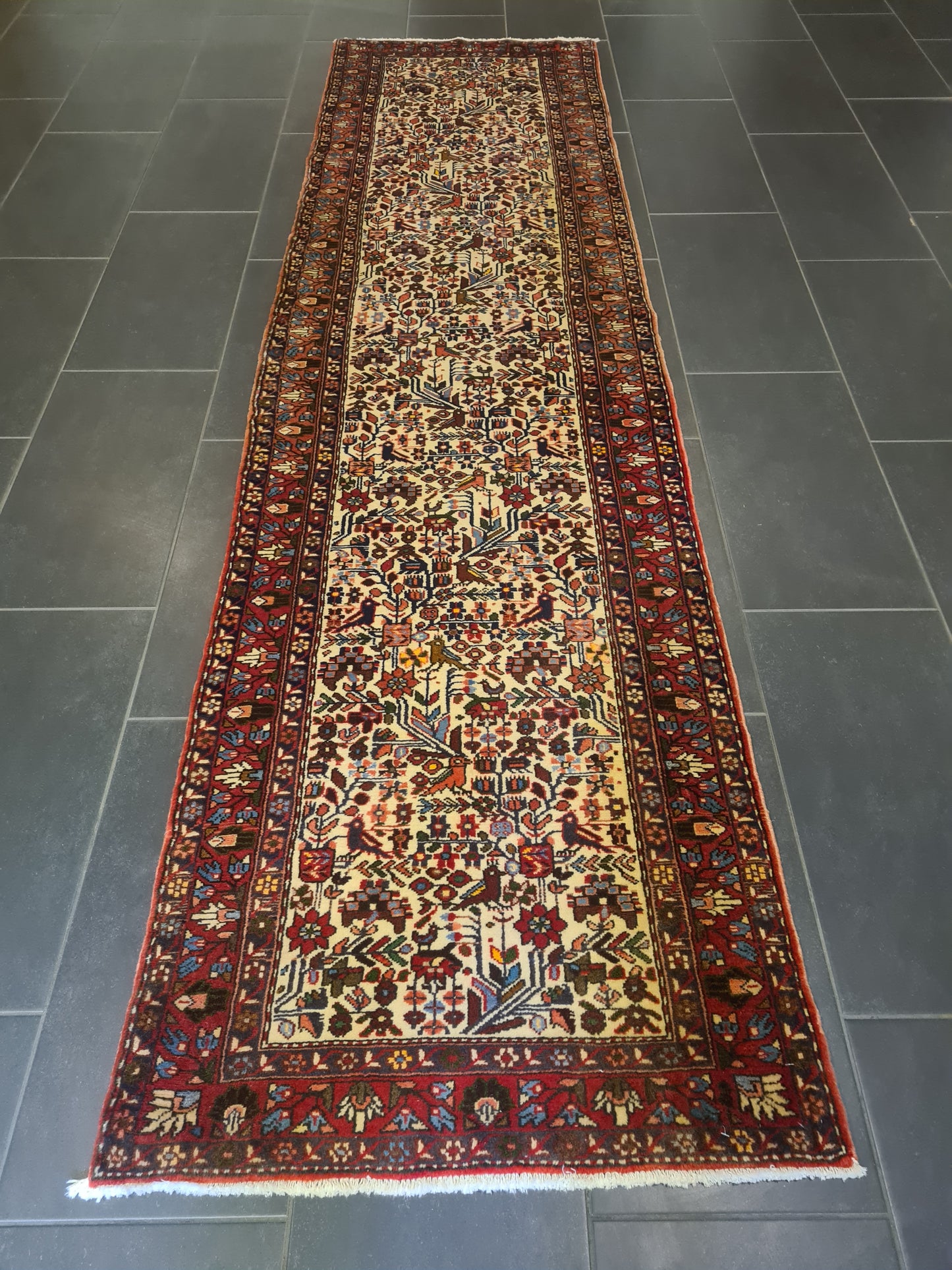 Perserteppich Orientteppich Handgeknüpfter Teppich Malaya 300x80cm