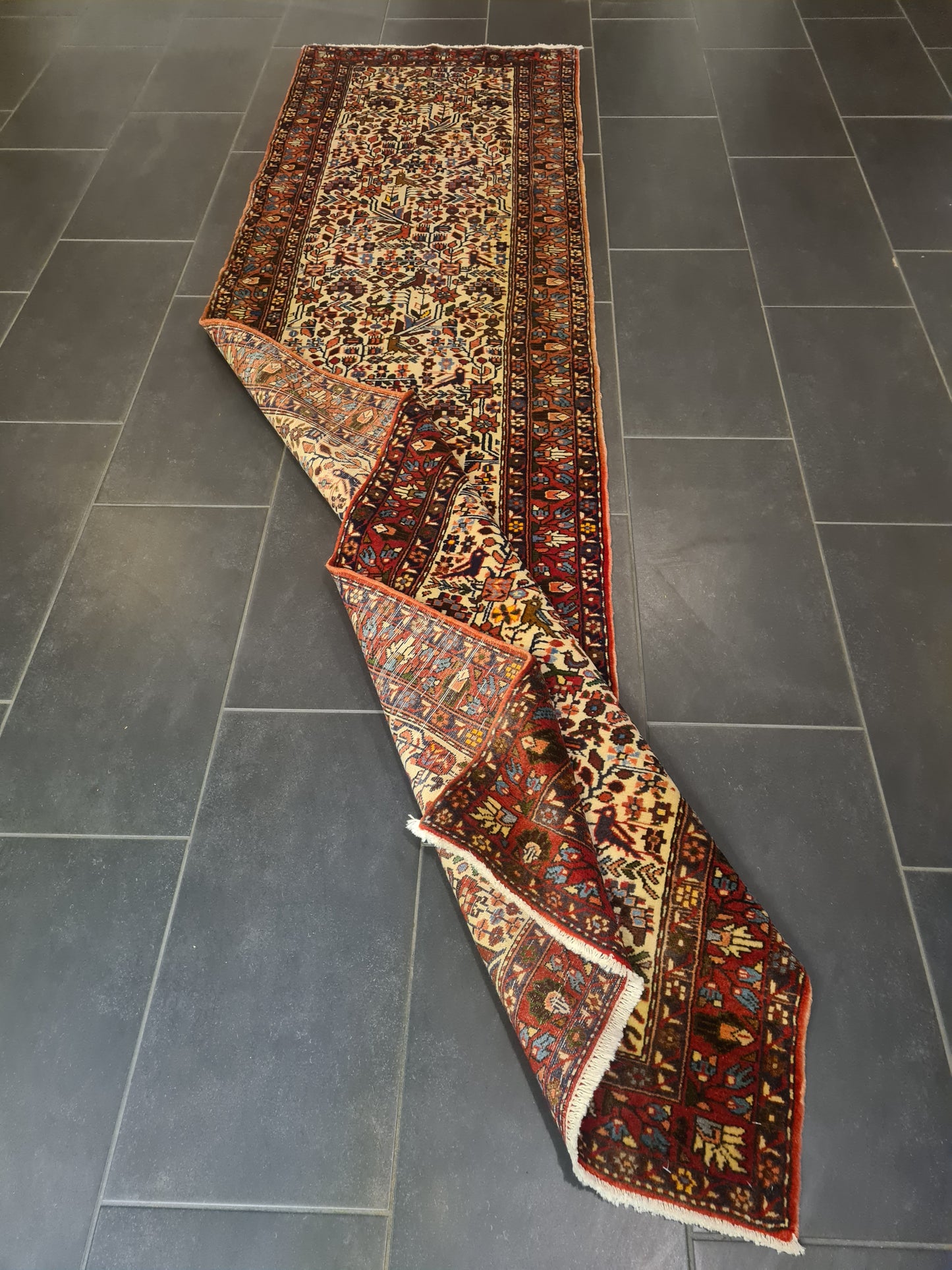 Perserteppich Orientteppich Handgeknüpfter Teppich Malaya 300x80cm