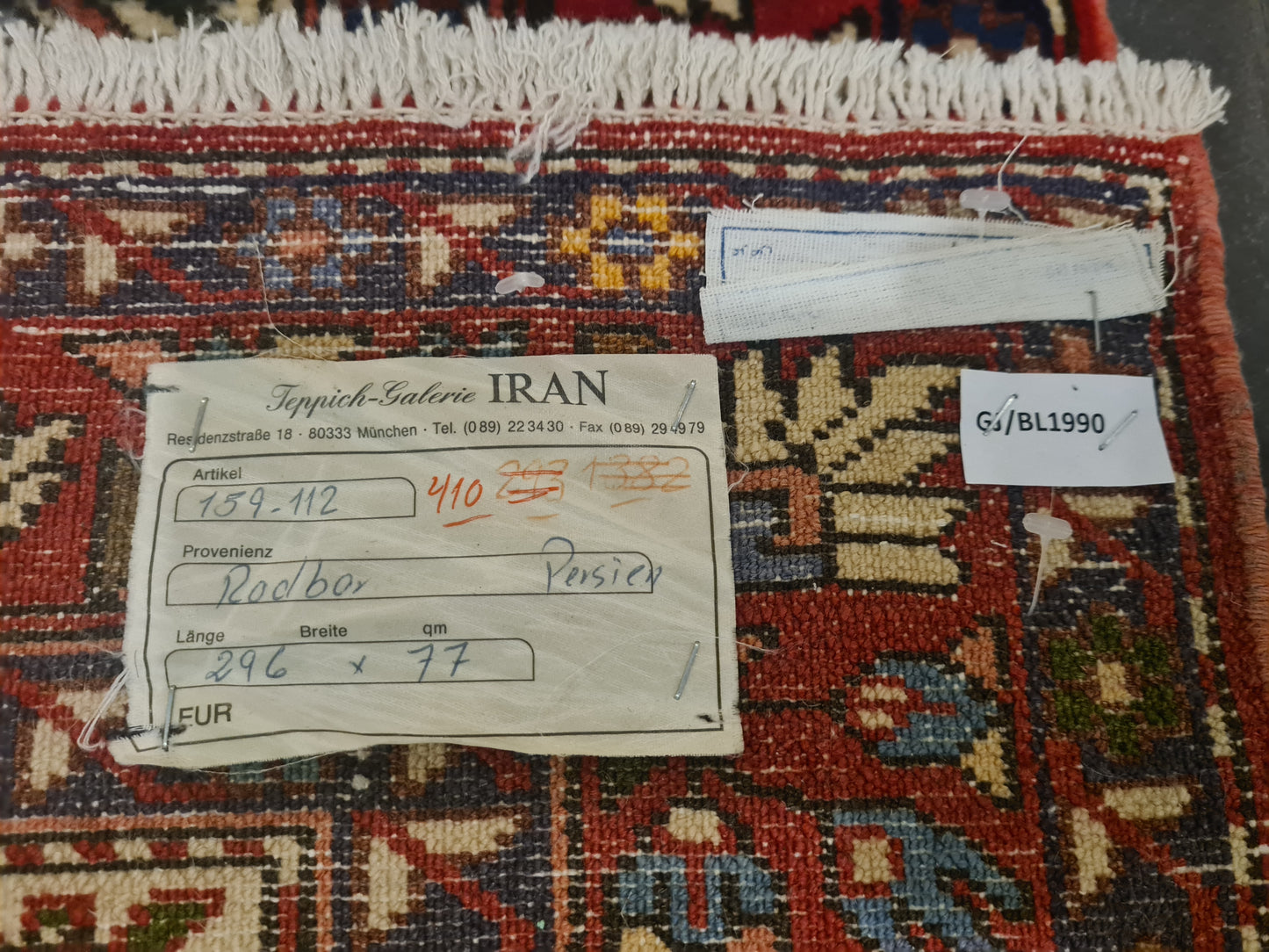 Perserteppich Orientteppich Handgeknüpfter Teppich Malaya 300x80cm