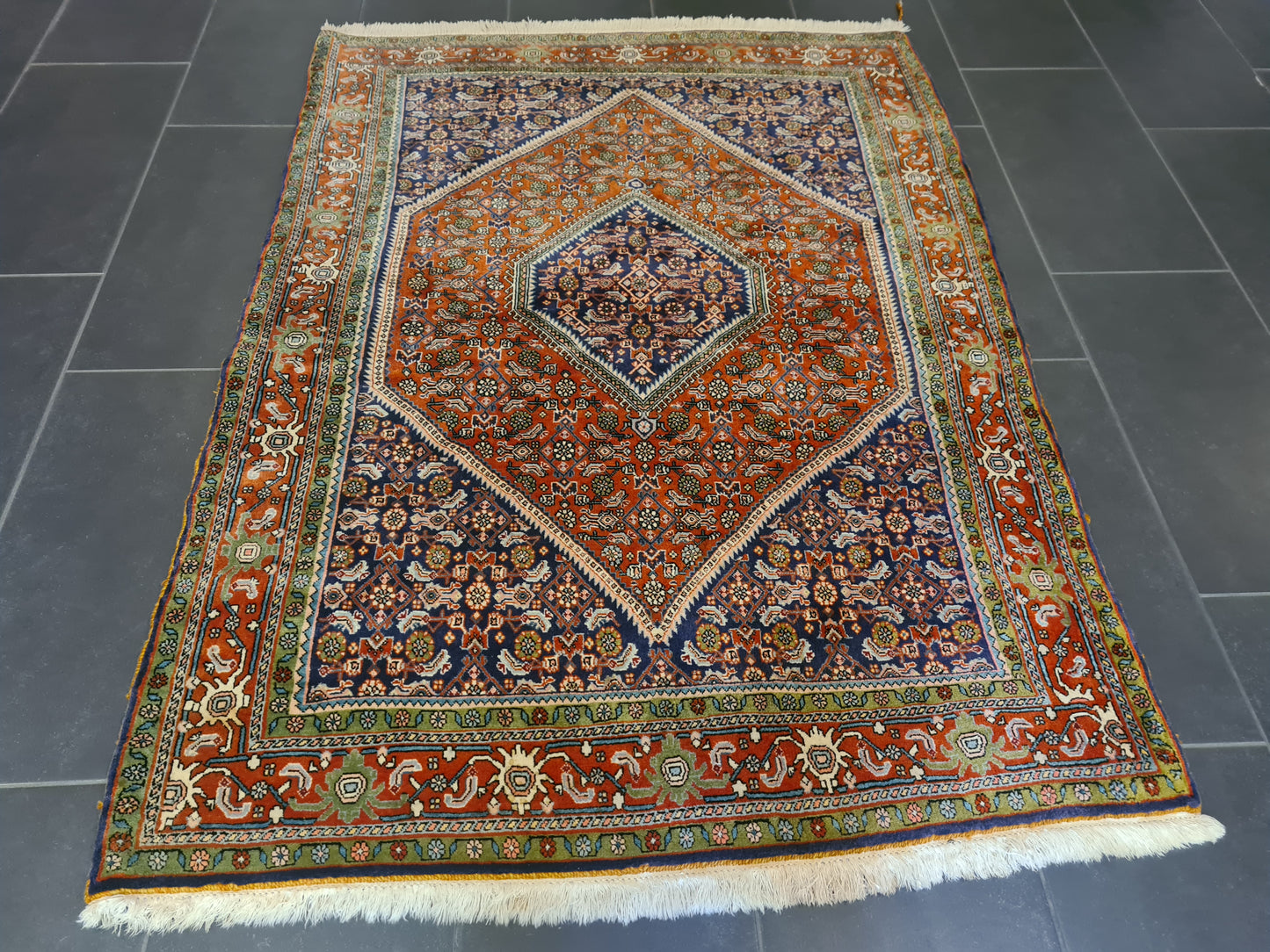 Perserteppich Orientteppich Handgeknüpfter Bidjar Teppich 170×120cm