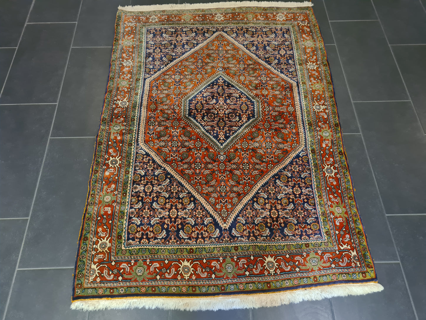 Perserteppich Orientteppich Handgeknüpfter Bidjar Teppich 170×120cm