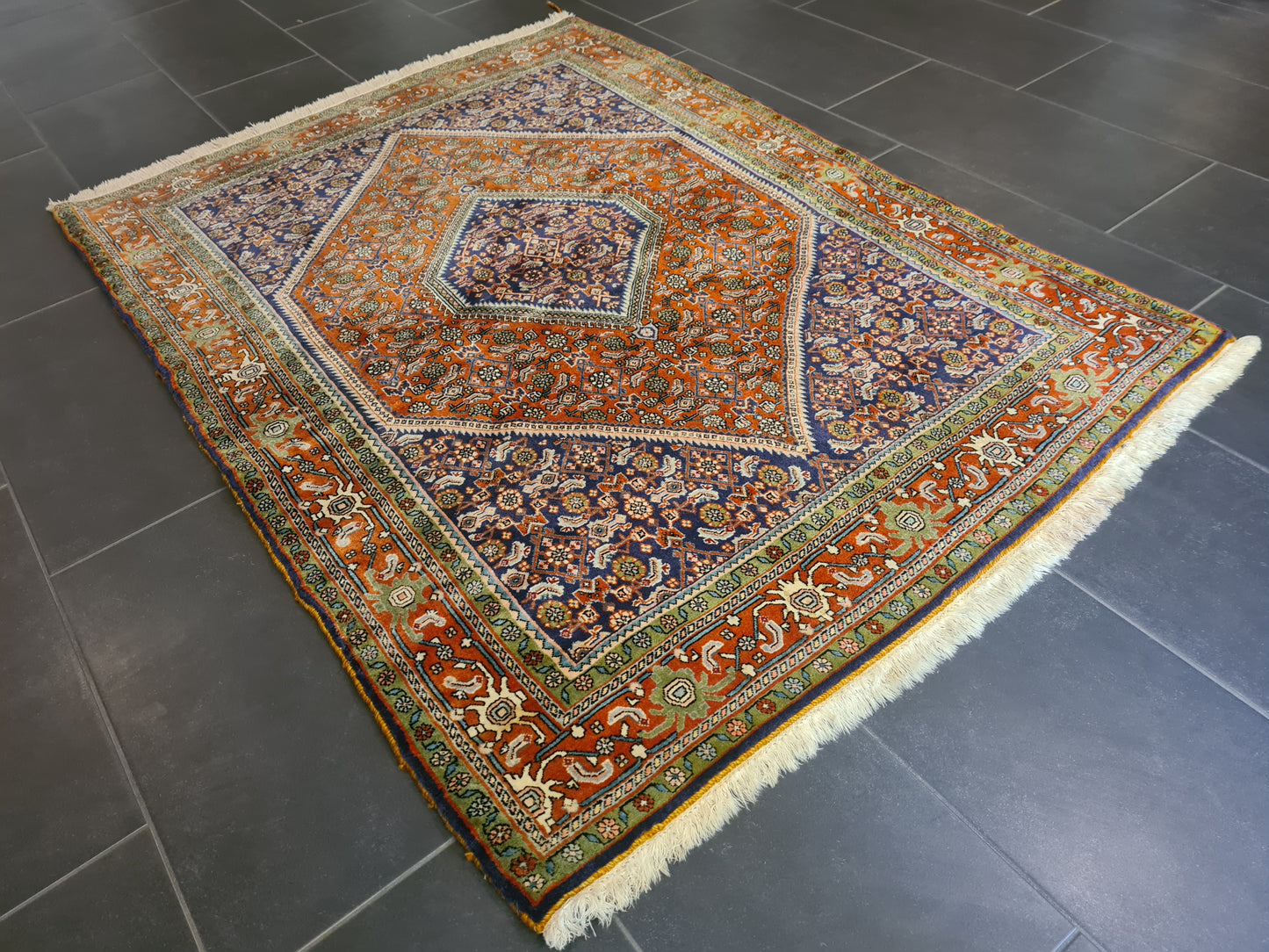 Perserteppich Orientteppich Handgeknüpfter Bidjar Teppich 170×120cm