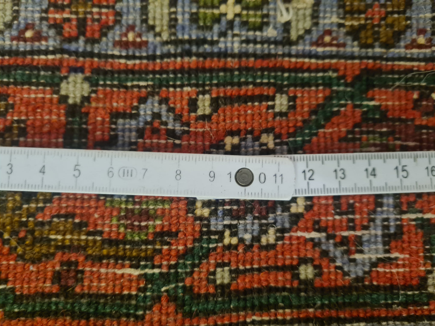 Perserteppich Orientteppich Handgeknüpfter Teppich Senneh Bidjar 140×125 cm