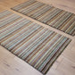 Handgeknüpfter Wollteppich mit traditionellem Streifenmuster