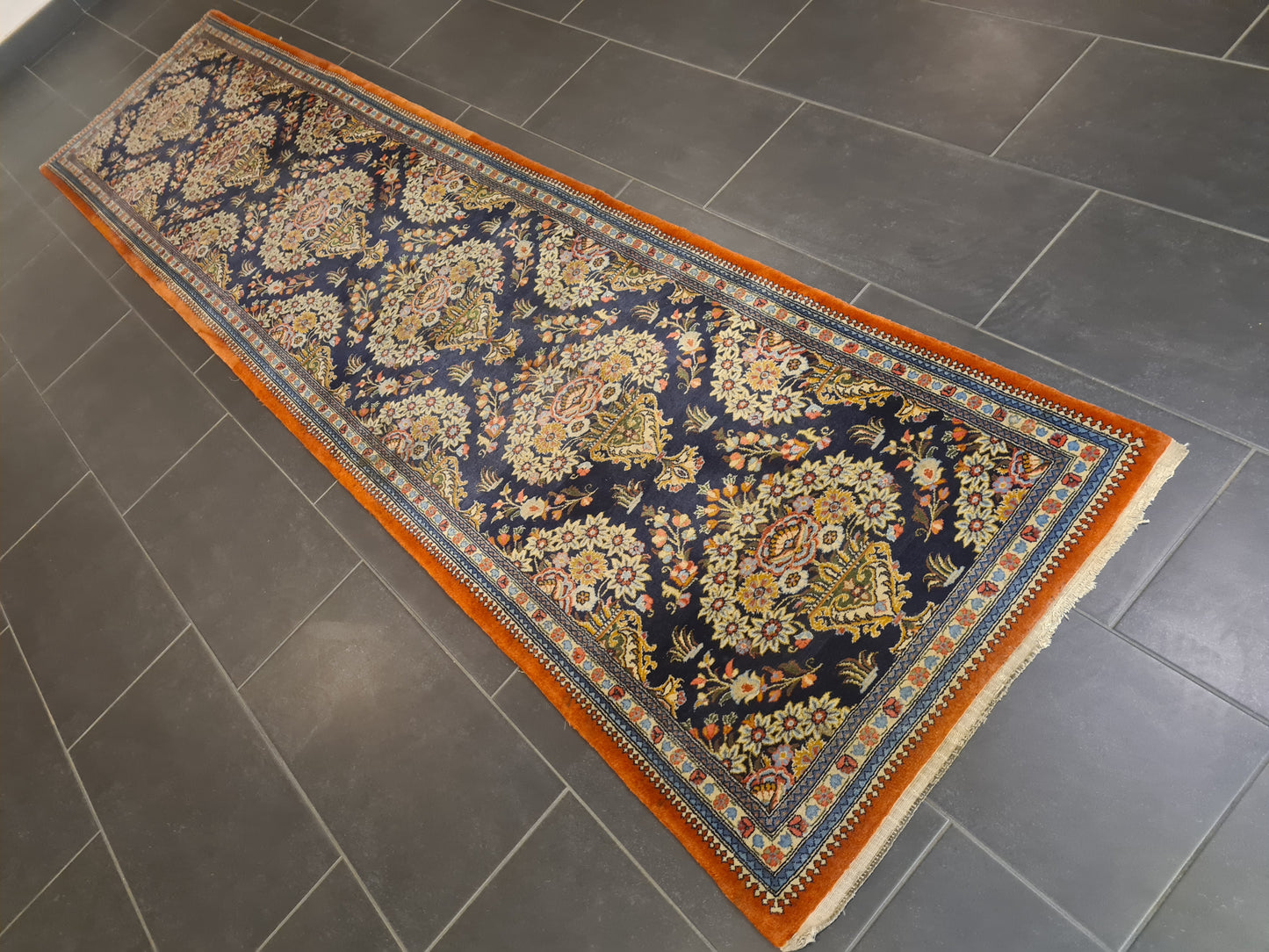 Perserteppich Orientteppich Handgeknüpfter Teppich Ghoum 320×80cm