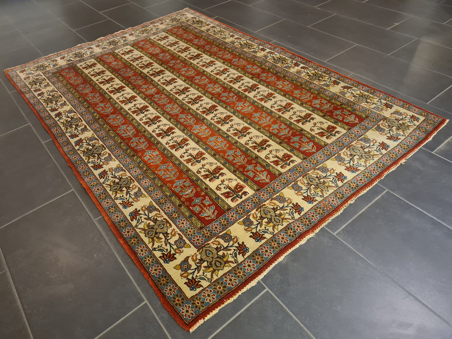 Perserteppich Orientteppich Handgeknüpfter Teppich Ghoum 210x145cm