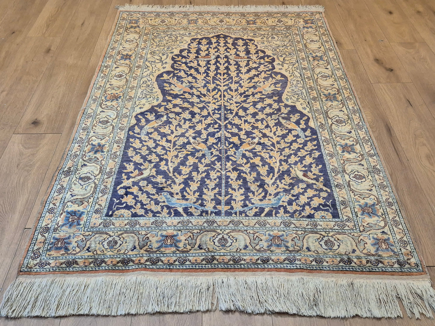 Kayseri Flosh Teppich – Lebensbaum mit Vögeln, fein gearbeitet