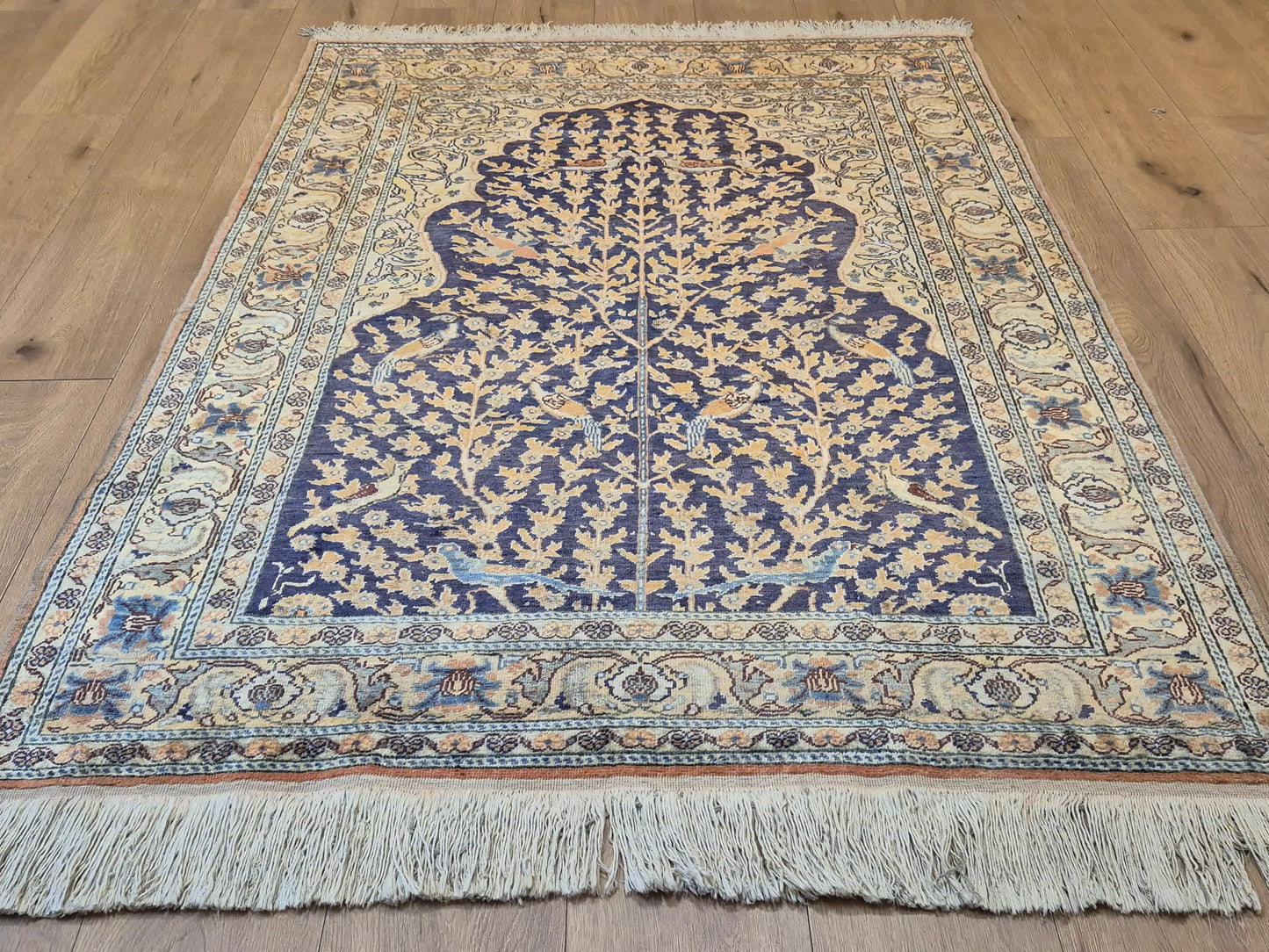 Kayseri Flosh Teppich – Lebensbaum mit Vögeln, fein gearbeitet