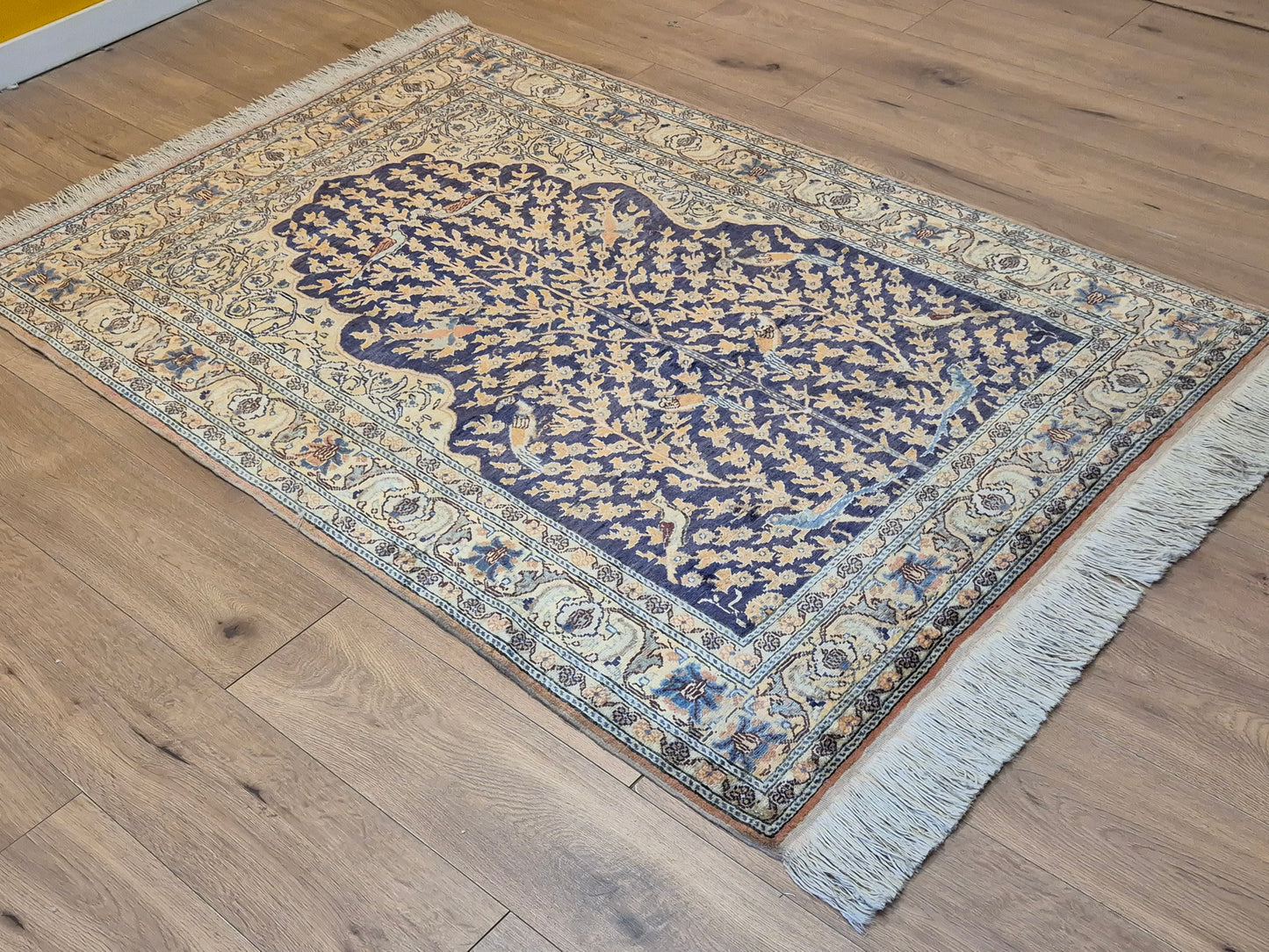 Kayseri Flosh Teppich – Lebensbaum mit Vögeln, fein gearbeitet