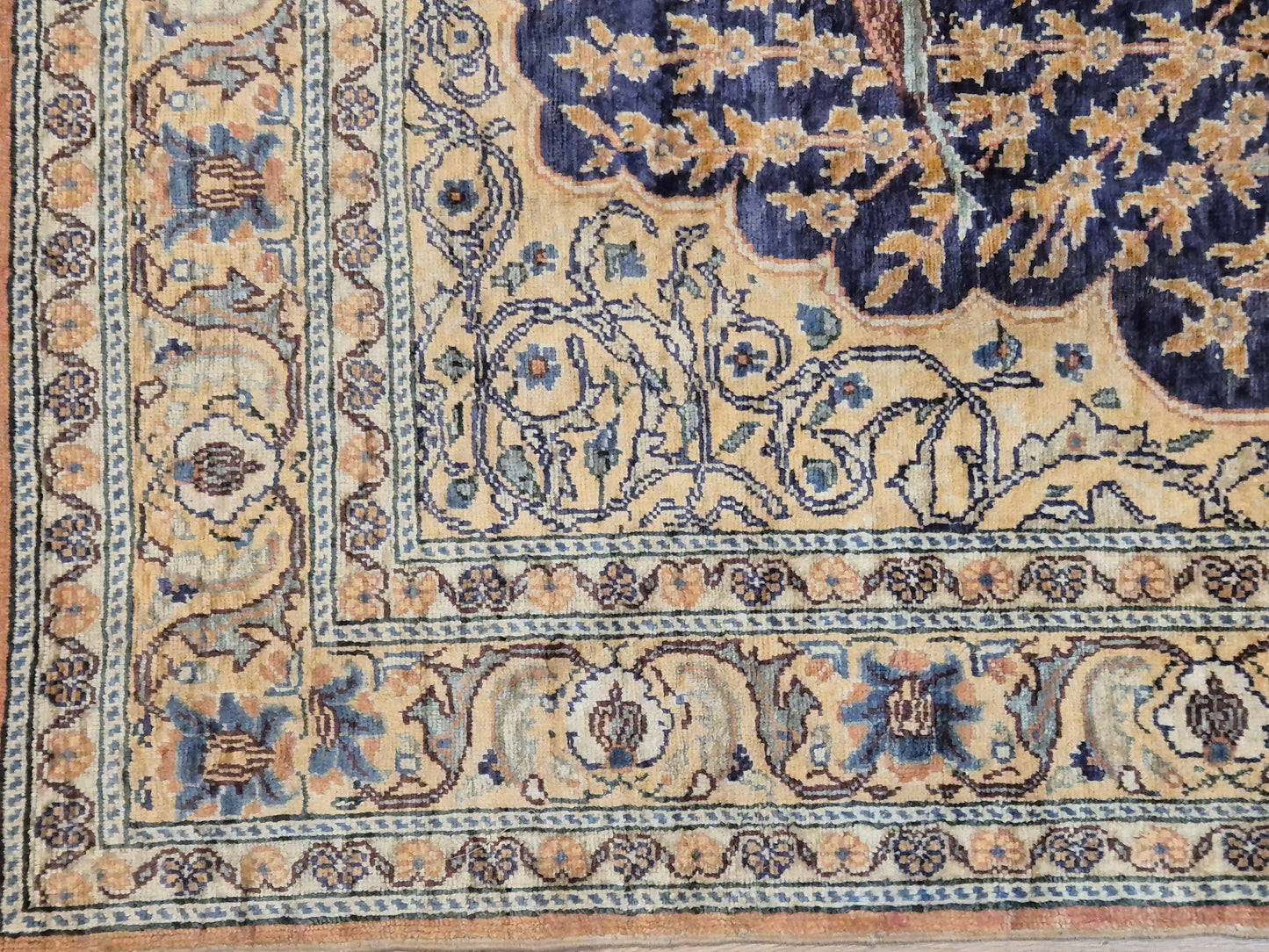 Kayseri Flosh Teppich – Lebensbaum mit Vögeln, fein gearbeitet