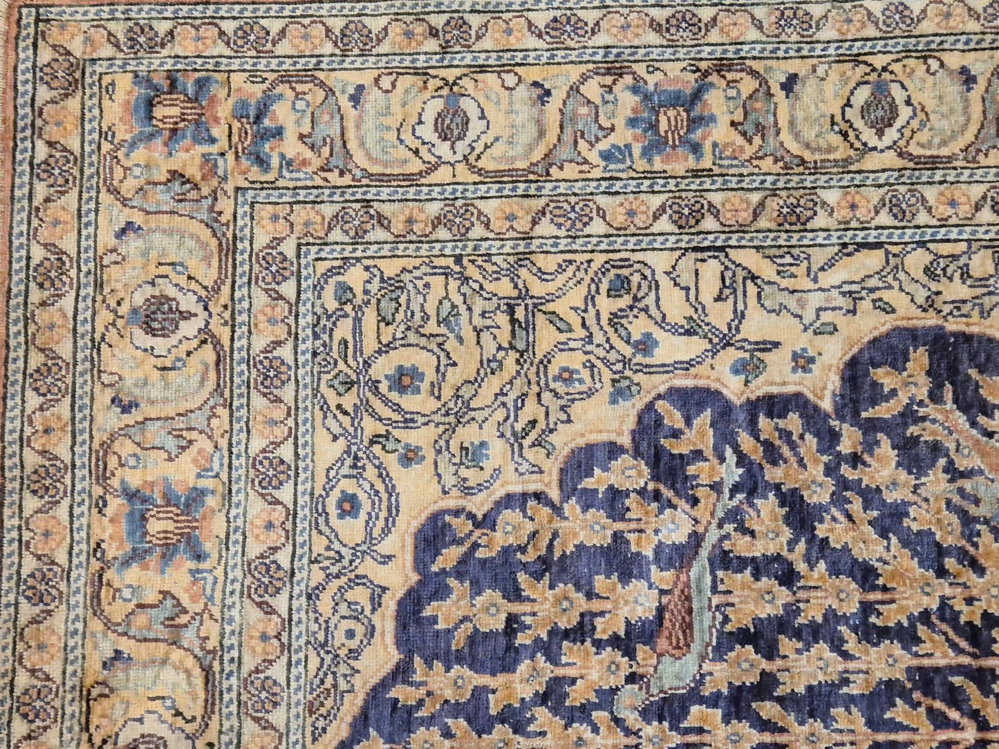 Kayseri Flosh Teppich – Lebensbaum mit Vögeln, fein gearbeitet