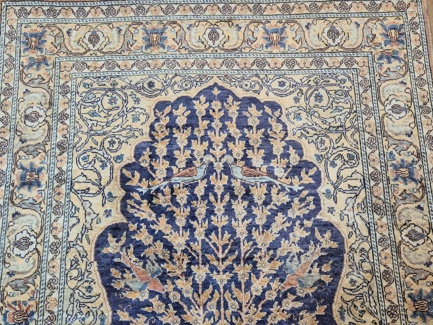 Kayseri Flosh Teppich – Lebensbaum mit Vögeln, fein gearbeitet