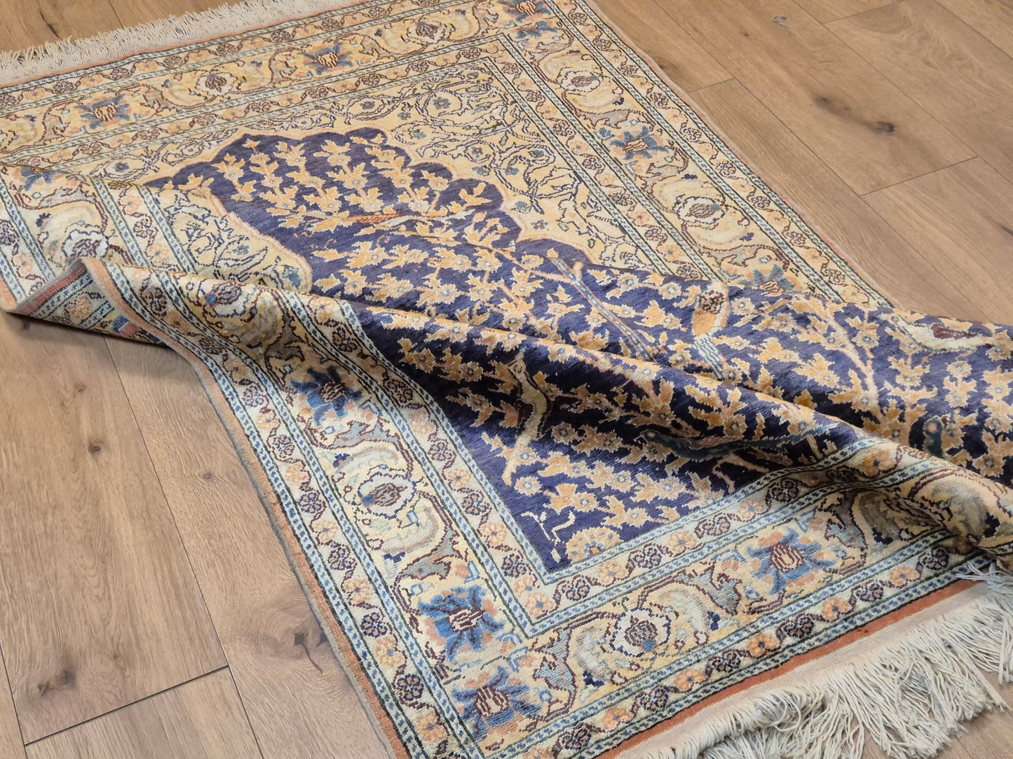 Kayseri Flosh Teppich – Lebensbaum mit Vögeln, fein gearbeitet