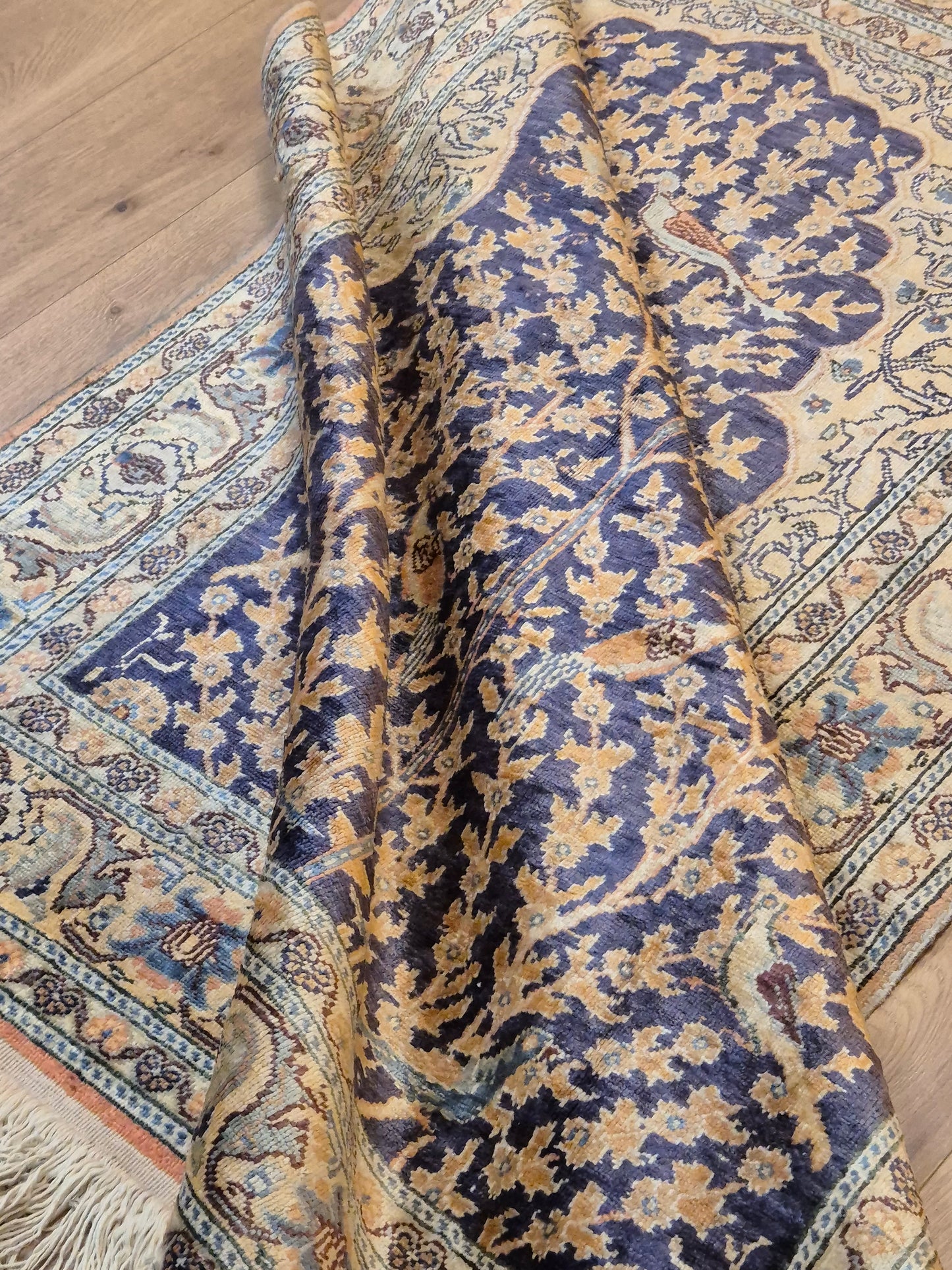 Kayseri Flosh Teppich – Lebensbaum mit Vögeln, fein gearbeitet