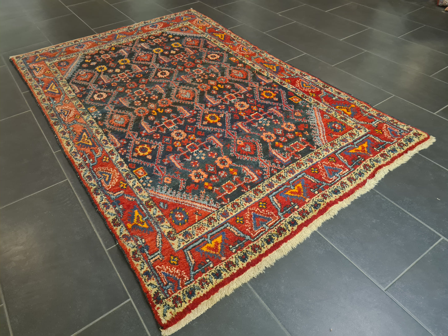 Perserteppich Orientteppich Handgeknüpfter Teppich Sarough 210x130cm