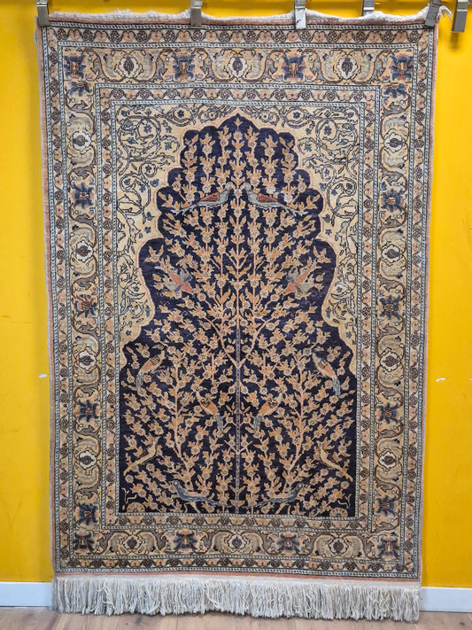 Kayseri Flosh Teppich – Lebensbaum mit Vögeln, fein gearbeitet