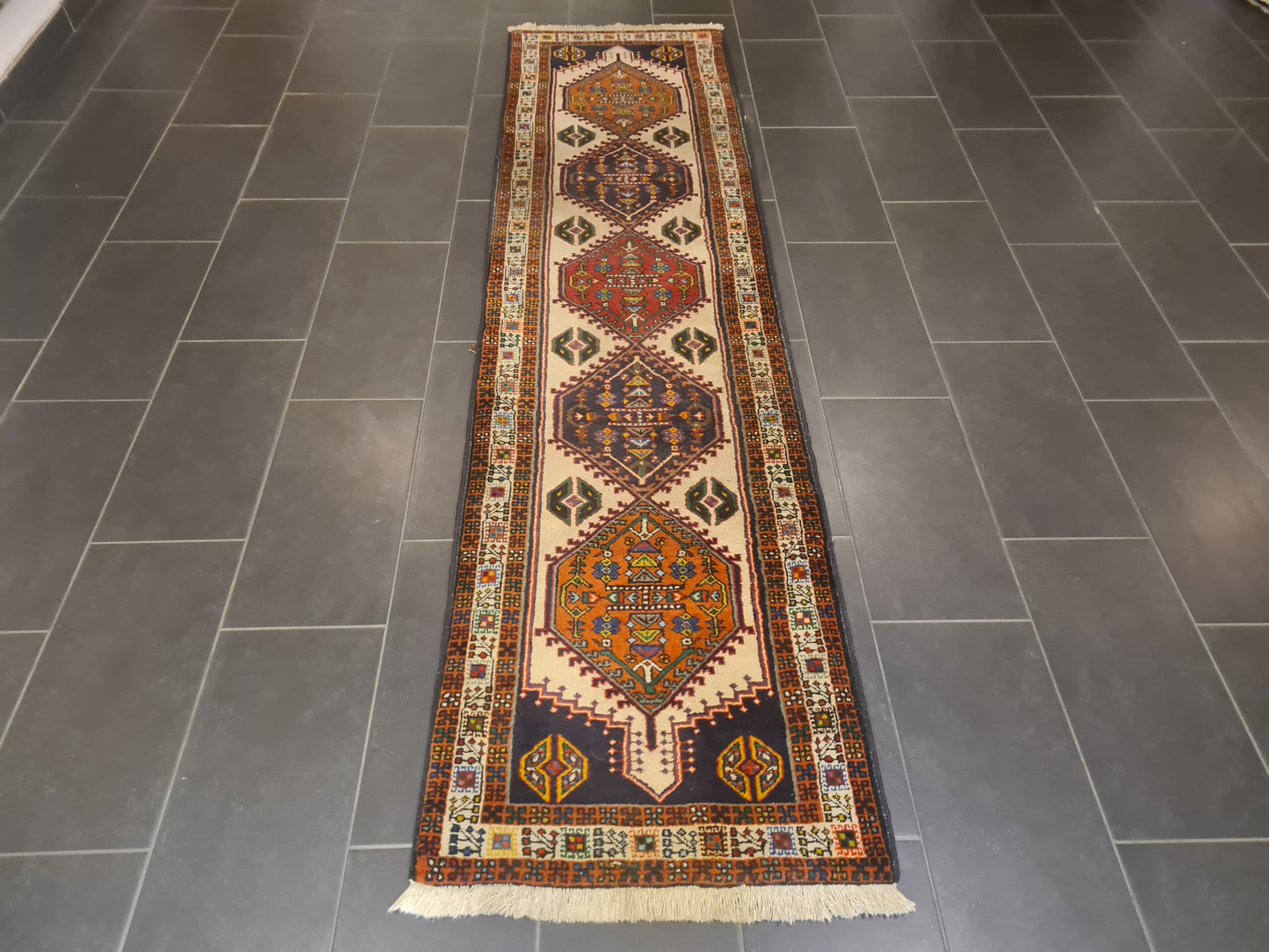 Perserteppich Orientteppich Handgeknüpfter Teppich Sarab 295x80cm