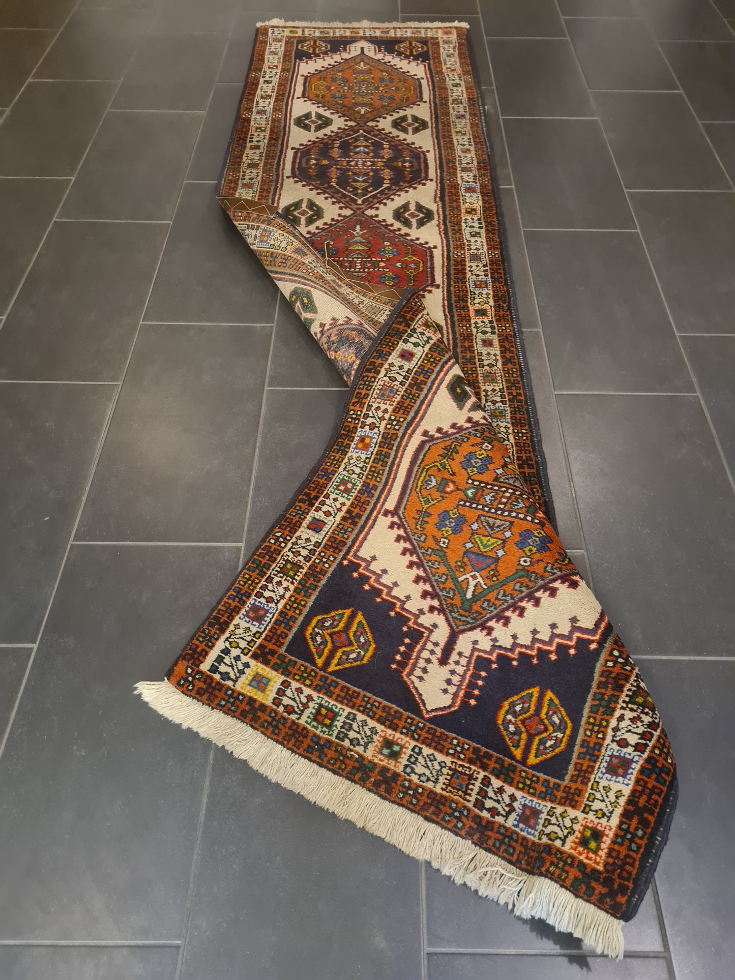 Perserteppich Orientteppich Handgeknüpfter Teppich Sarab 295x80cm