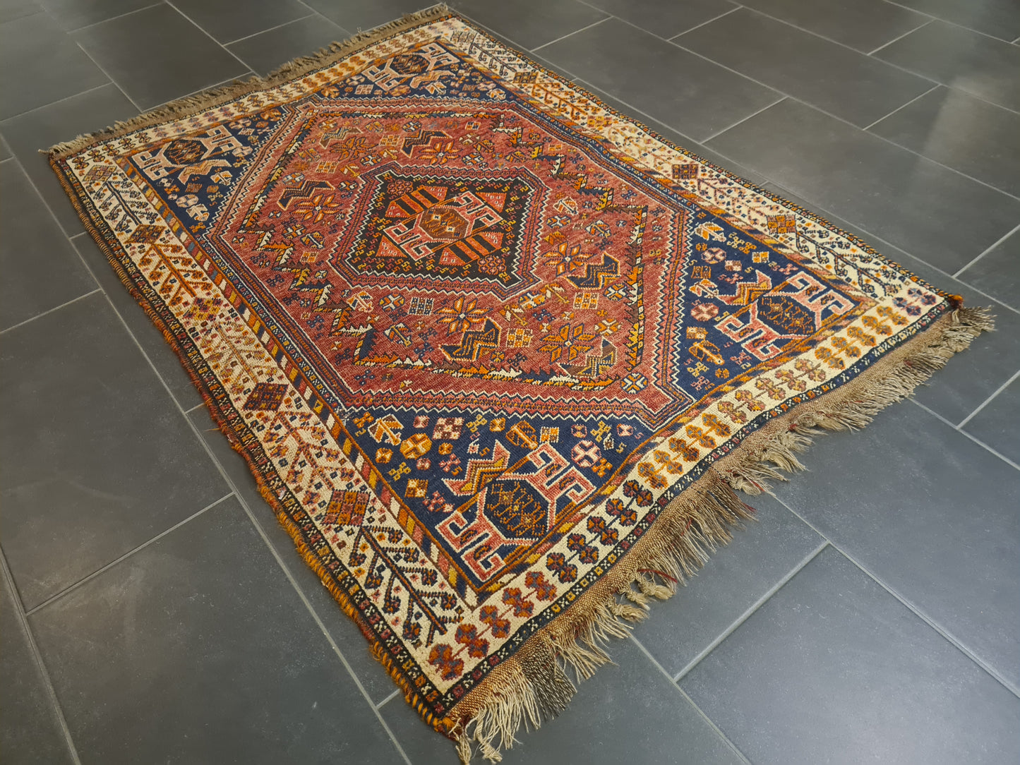 Perserteppich Orientteppich Handgeknüpfter Teppich Shiraz 165x115cm