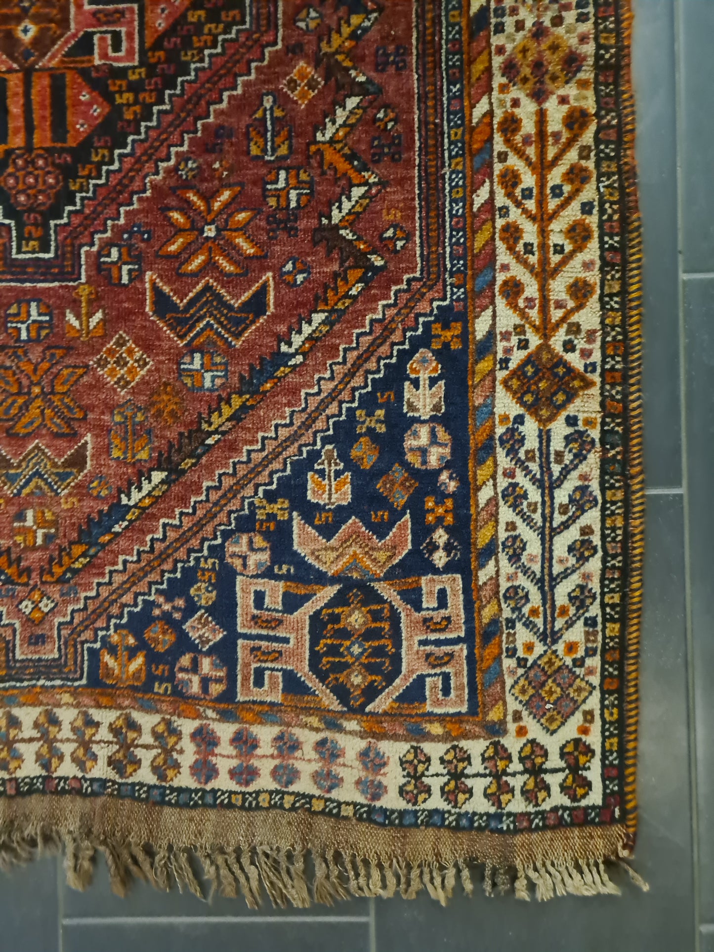 Perserteppich Orientteppich Handgeknüpfter Teppich Shiraz 165x115cm