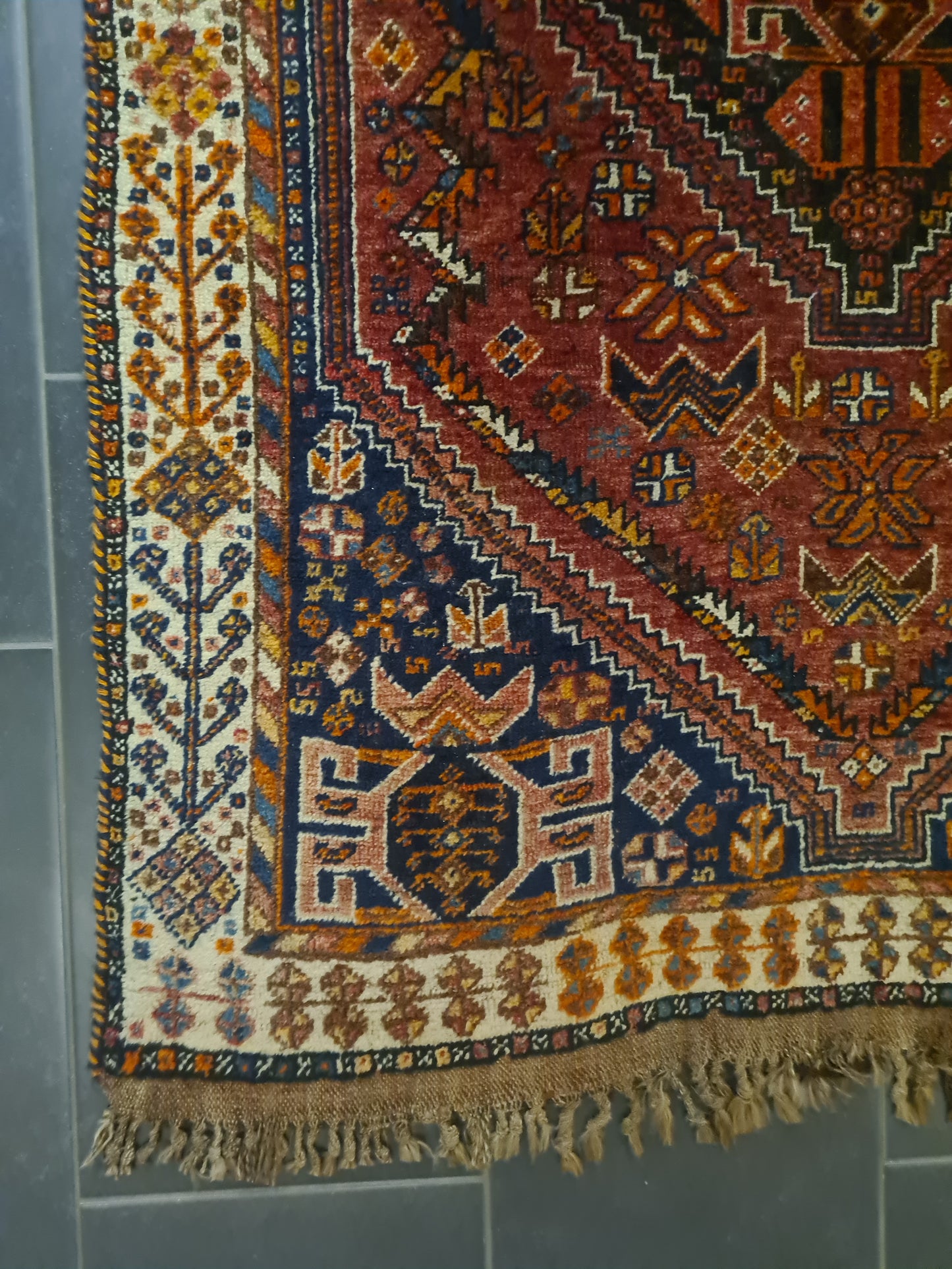 Perserteppich Orientteppich Handgeknüpfter Teppich Shiraz 165x115cm