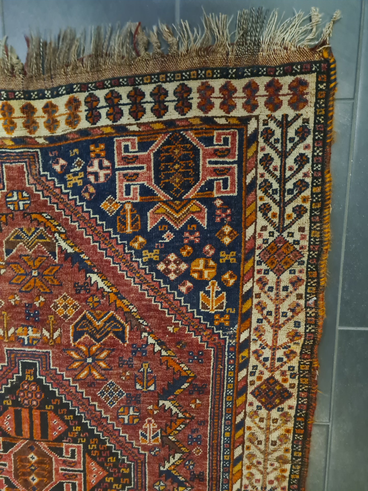 Perserteppich Orientteppich Handgeknüpfter Teppich Shiraz 165x115cm