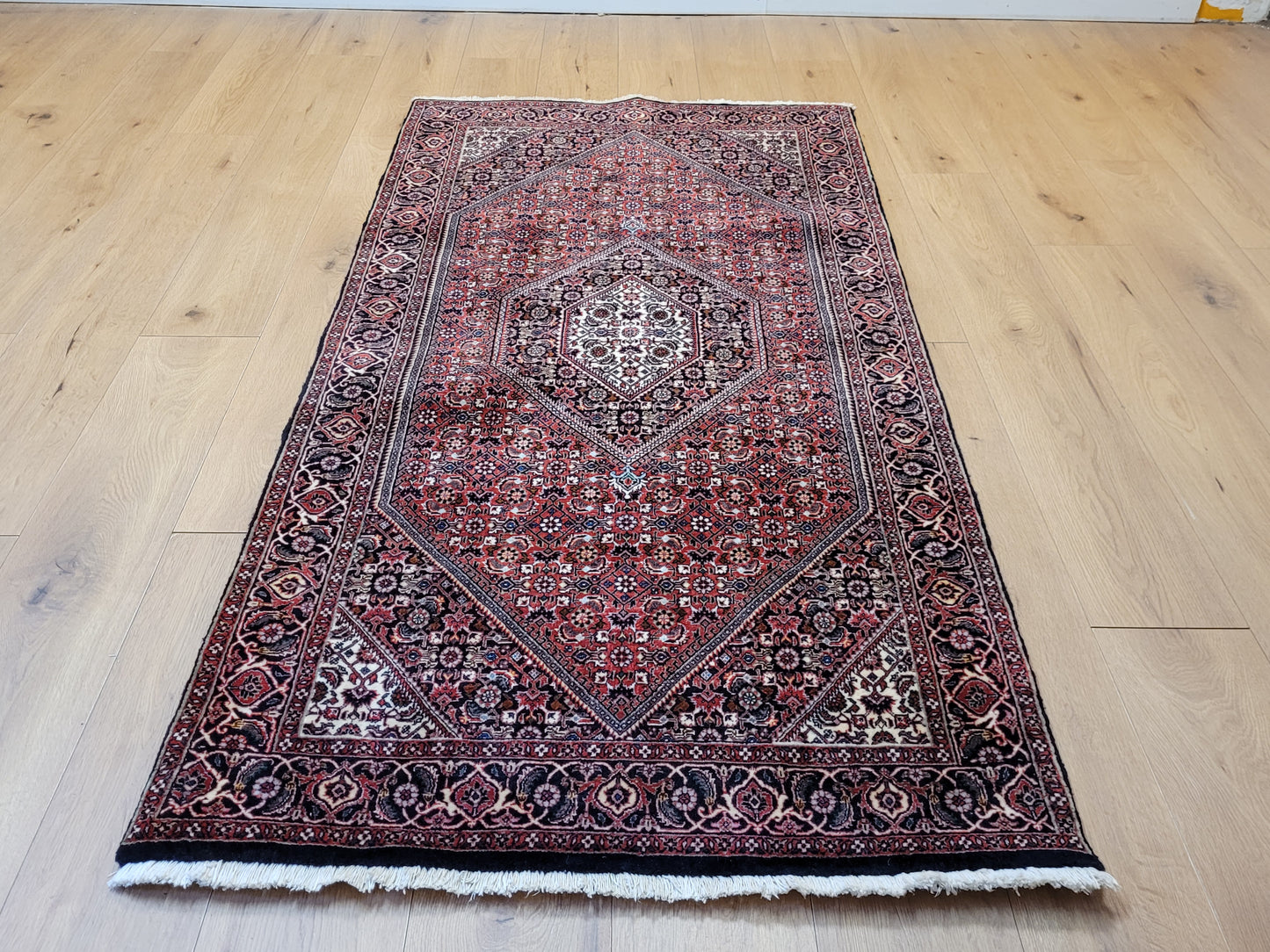 Bidjar Perser Teppich  Korkwolle, klassisches Medaillon-Design, fein geknüpft