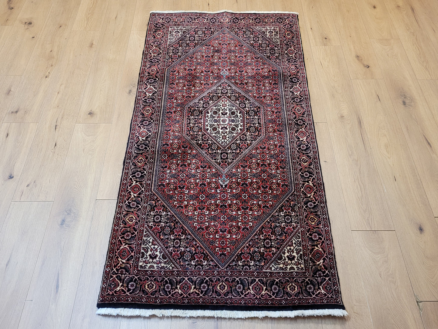 Bidjar Perser Teppich  Korkwolle, klassisches Medaillon-Design, fein geknüpft